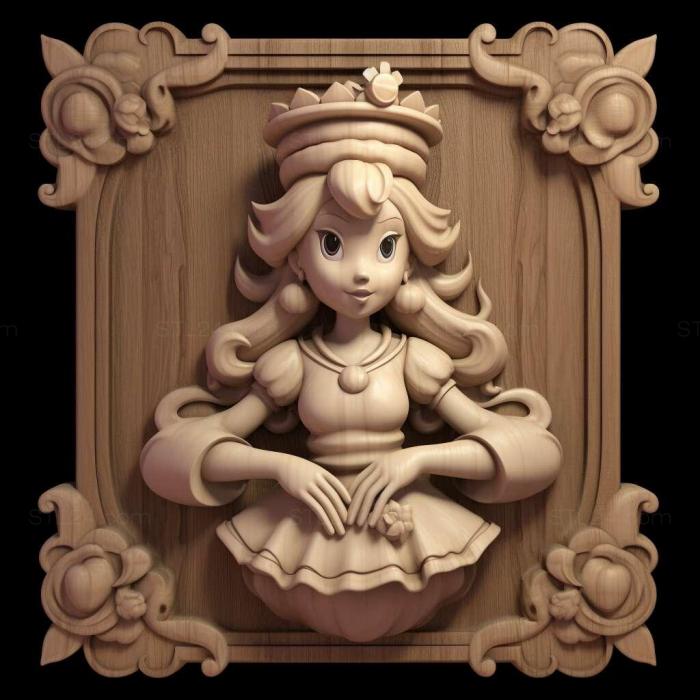 Characters (st princess peach 2, HERO_3174) 3D models for cnc